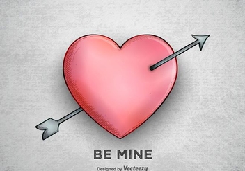 Free Arrow Through Heart Vector - vector gratuit #327447